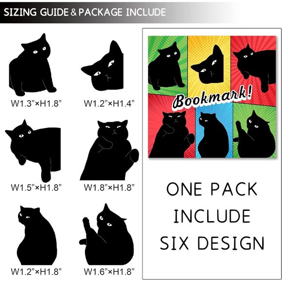 Magnetic Bookmarks - 6 Pieces Assorted Cute Book Markers Clip Set for Teachers S - Picture 4 of 6